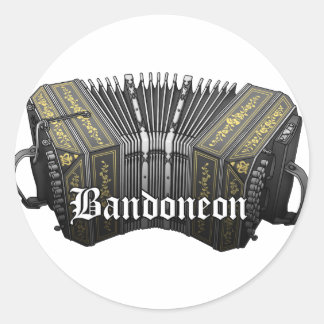 Pegatina Redonda Bandoneon