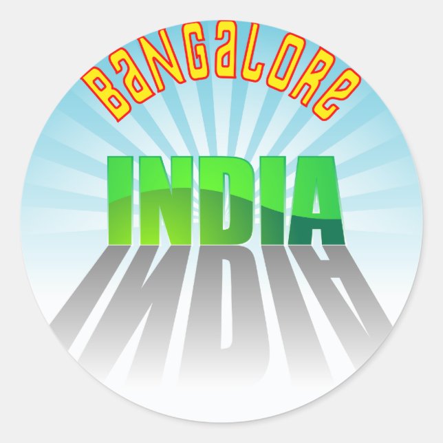 Pegatina Redonda Bangalore (Anverso)
