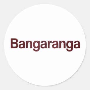 Pegatina Redonda Bangaranga divertido sticker retro   Divertido y m