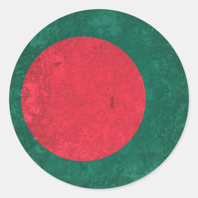 Pegatina Redonda Bangladesh (Anverso)