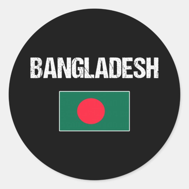 Pegatina Redonda Bangladesh  (Anverso)