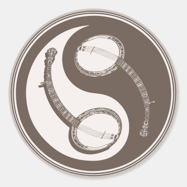 Pegatina Redonda Banjo Yang (Anverso)