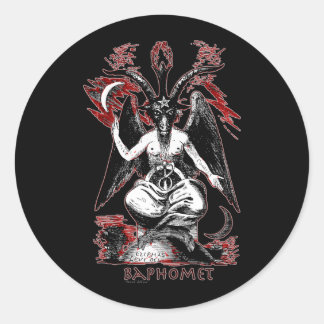 Pegatina Redonda Baphomet