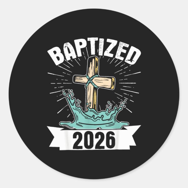 Pegatina Redonda Baptized 2026  (Anverso)
