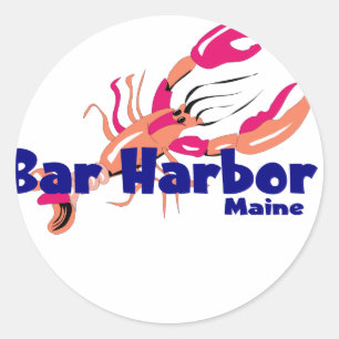 Pegatina Redonda Bar Harbour, Maine