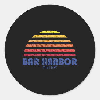 Pegatina Redonda Bar Harbour Maine Bar Harbour