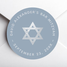 Bar Mitzvah Azul Polvoriento - Estrella de David P
