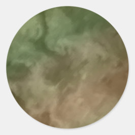 Pegatina Redonda Bar Mitzvah Brown y Green Marble