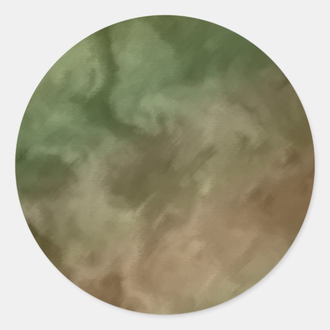 Pegatina Redonda Bar Mitzvah Brown y Green Marble (Anverso)