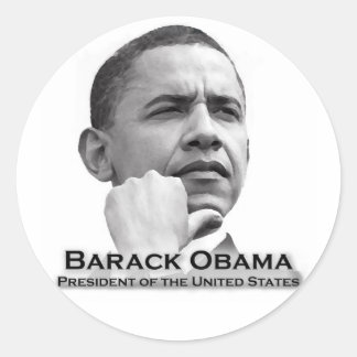 Pegatina Redonda Barack Obama