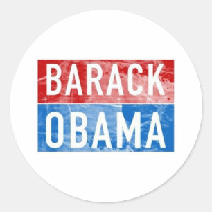 Pegatina Redonda Barack Obama
