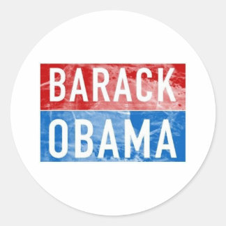 Pegatina Redonda Barack Obama