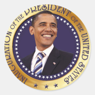 Pegatina Redonda Barack Obama