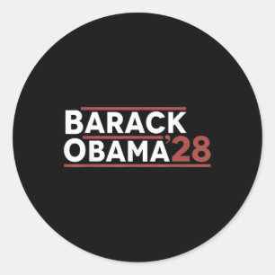 Pegatina Redonda Barack Obama 2028
