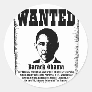 Pegatina Redonda Barack Obama quiso el poster