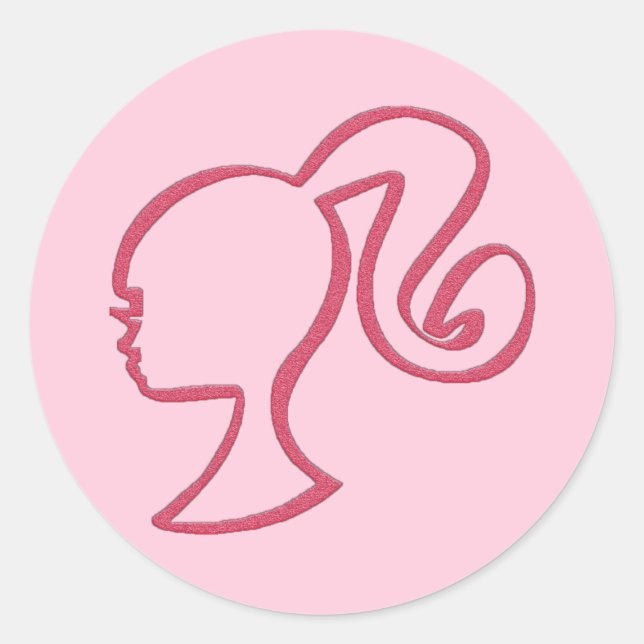 Pegatina Redonda Barb Sticker (Anverso)