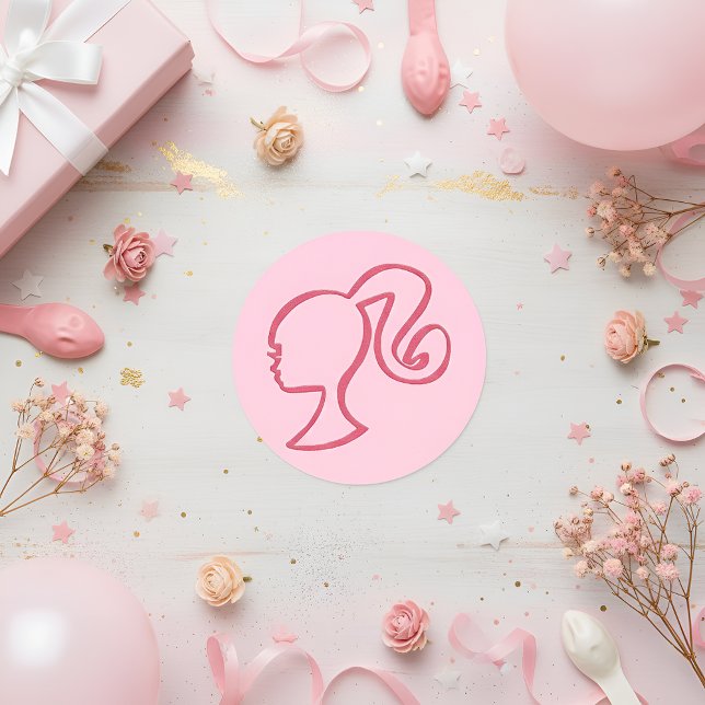 Pegatina Redonda Barb Sticker (Subido por el creador)