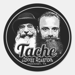 Pegatina Redonda Barba doble