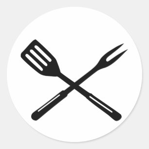 Pegatina Redonda barbacoa