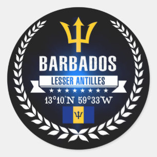 Pegatina Redonda Barbados