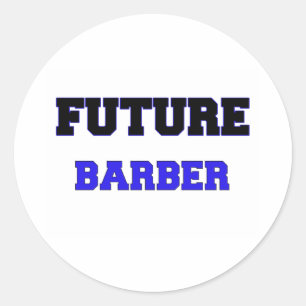 Pegatina Redonda Barber futuro