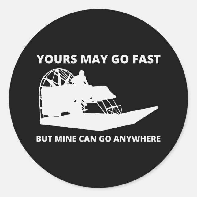 Pegatina Redonda Barco de navegación aérea (Anverso)