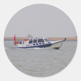 Pegatina Redonda Barco de Seguridad