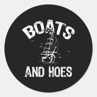 Pegatina Redonda Barcos Y Hoes