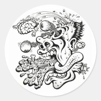 PEGATINA REDONDA BARF BRAIN
