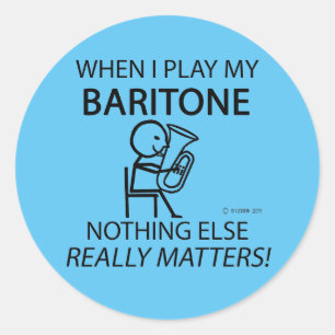 Pegatina Redonda Baritone Nothing Else Mates Classic Round Sticke