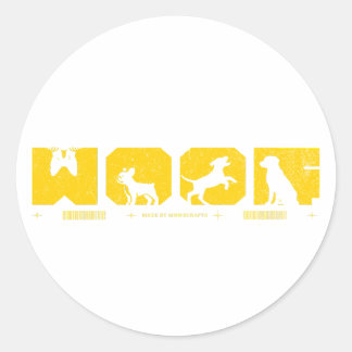 Pegatina Redonda Barking Good Style for Canine Lovers