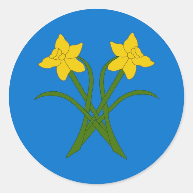 Pegatina Redonda Baronía de Blatha y su placa de población (Anverso)