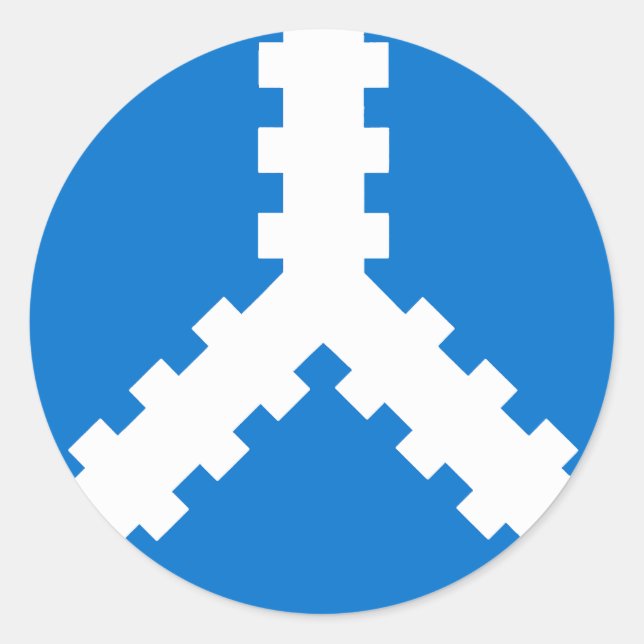 Pegatina Redonda Baronía de las lunas gemelas (Anverso)