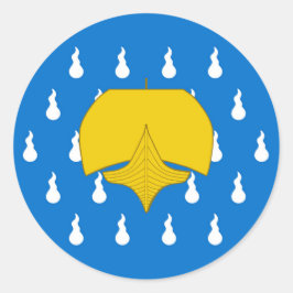 Pegatina Redonda Baronía de Stormhold Populace Badge Classic Round 