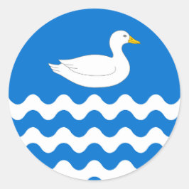 Pegatina Redonda Baronía de una placa de población de Dubhaigeainn