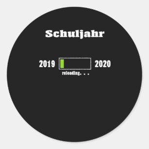 Pegatina Redonda Barra de carga de año escolar