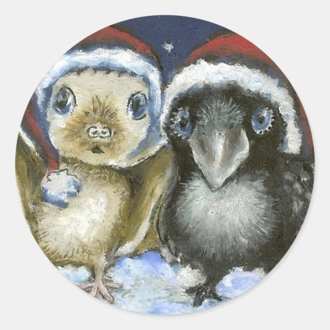 Pegatina Redonda Barras y cuervos (Anverso)