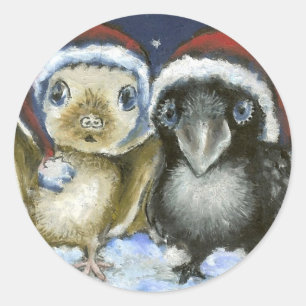 Pegatina Redonda Barras y cuervos