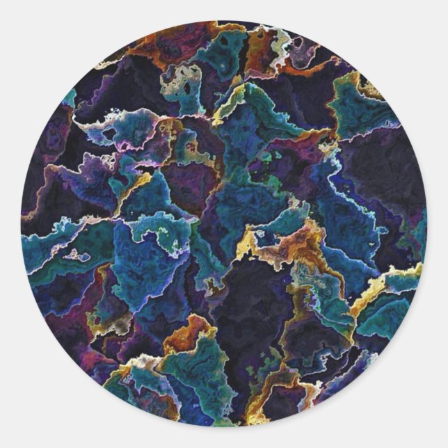 Pegatina Redonda Barrido de petróleo (Anverso)