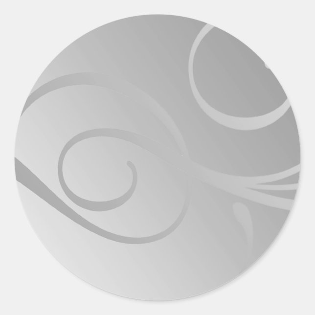 Pegatina Redonda Barrido elegante de gradientes (Anverso)