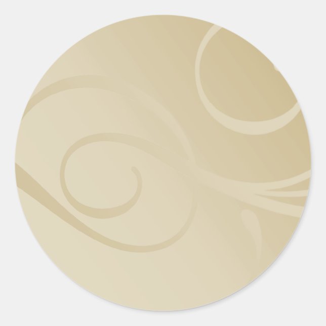 Pegatina Redonda Barrido elegante de gradientes (Anverso)