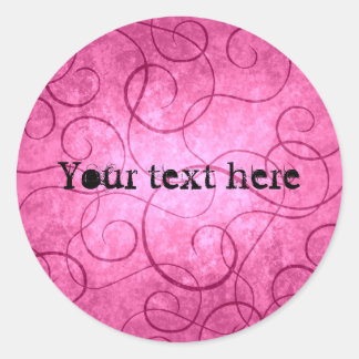 Pegatina Redonda Barriles rosadas