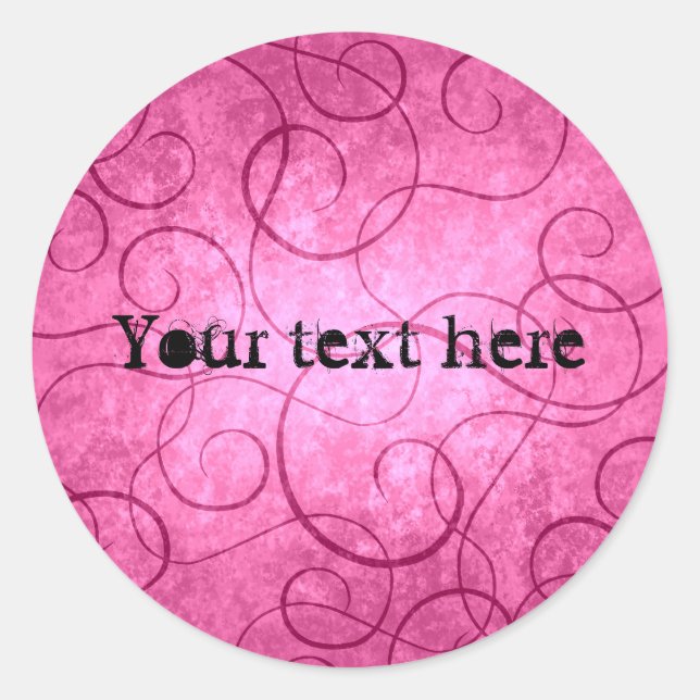 Pegatina Redonda Barriles rosadas (Anverso)