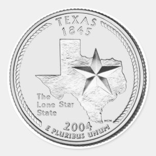 Pegatina Redonda Barrio Estatal de Texas