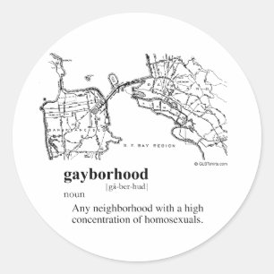 PEGATINA REDONDA BARRIO GAY
