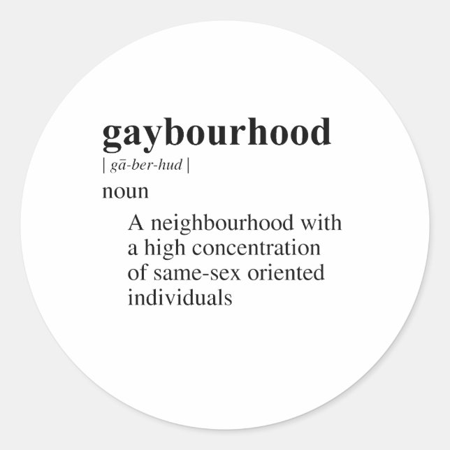 PEGATINA REDONDA BARRIO GAY (Anverso)