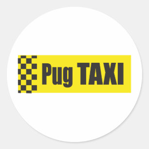 Pegatina Redonda Barro amasado del taxi