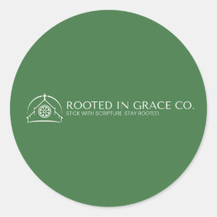 Pegatina Redonda Basado En Grace Colossian 2:7
