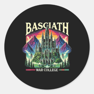 Pegatina Redonda Basciath War College Épic Castle Legendary Battals