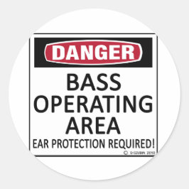 Pegatina Redonda Base de área de operación